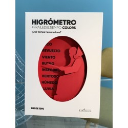 HIGRÓMETRO Fraile del Tiempo COLORS (Rojo)