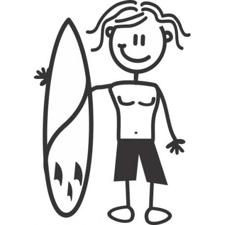 The Sticker Family - Chico Surfista OB4
